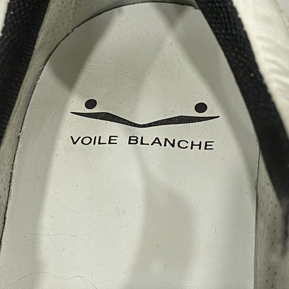 VOILE BLANCHE Dumbil Calfskin & Micro Mesh Sneaker Metallic Effect Sneaker Sz 37 - Picture 12 of 13